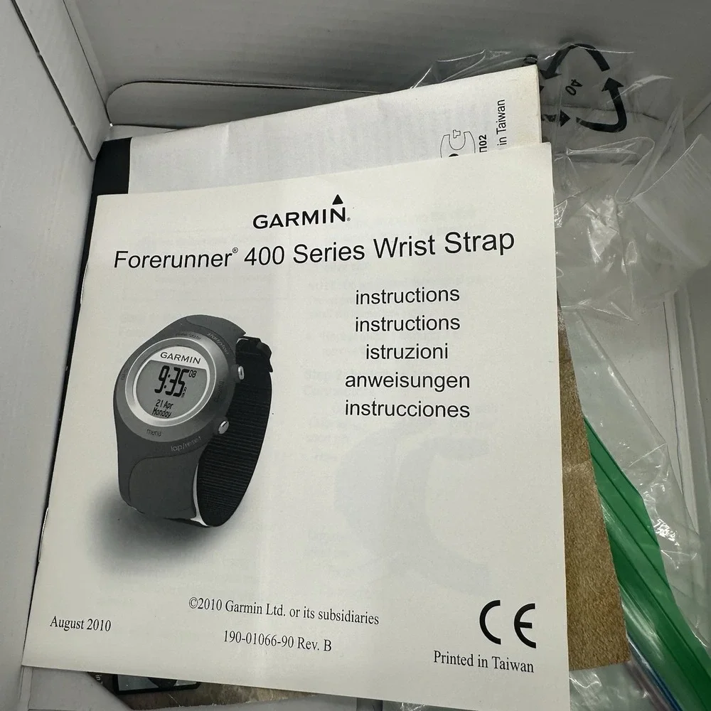 Garmin Forerunner 405CX GPS Wireless Sports Watch Blue w/ USB, HRM, Charger READ